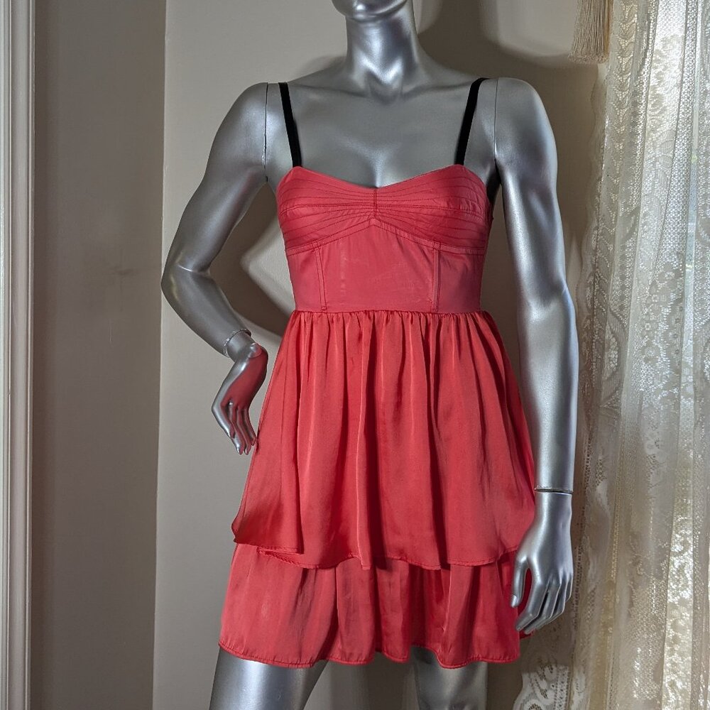 GO International Coral Fit-N-Flare Corset Dress